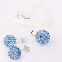 conjunto pendientes + colgante plata ley 925mm